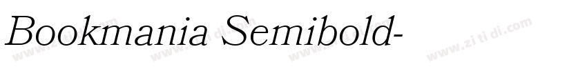 Bookmania Semibold字体转换